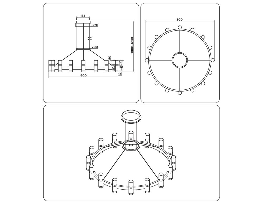 Ambrella Подвесной светодиодный светильник LineTech FL6212