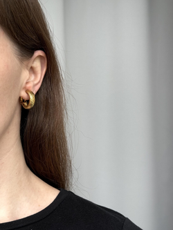 Клипсы кольца фактурные Sonia Rykiel