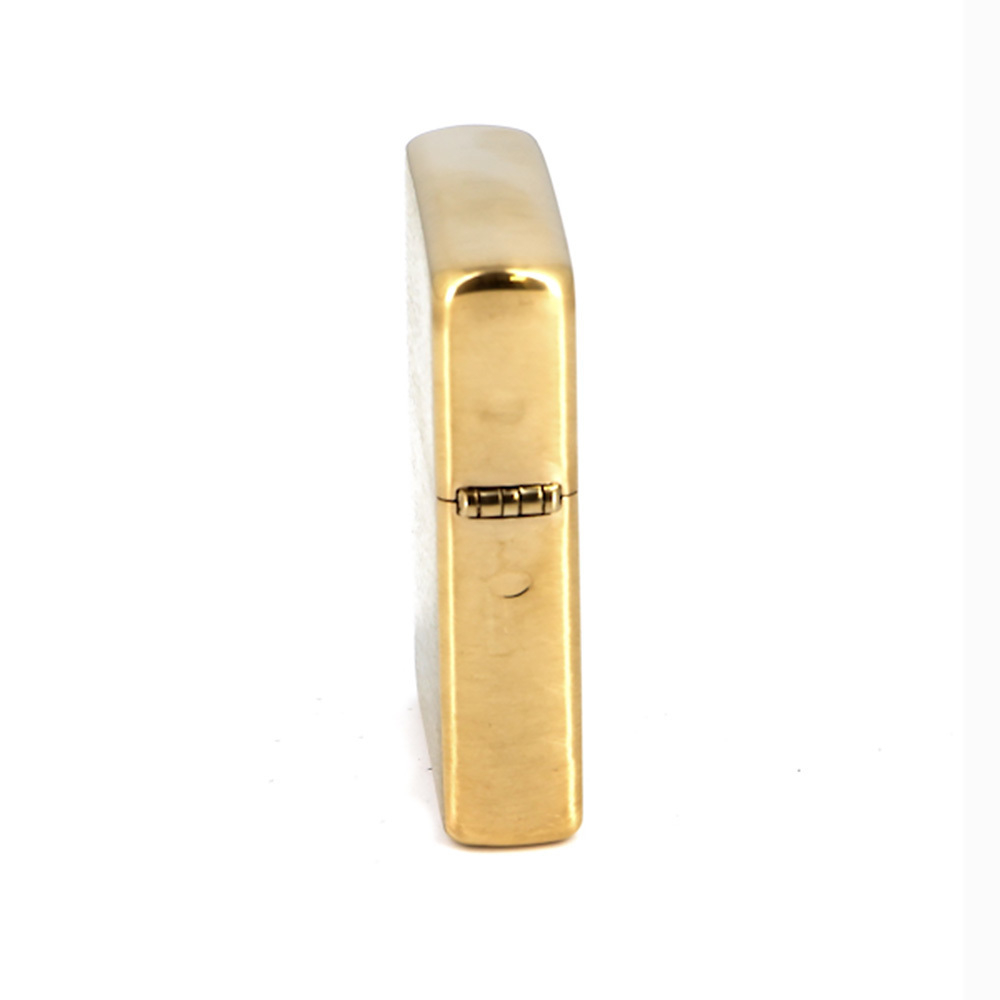 Зажигалка Zippo с покрытием Brushed Brass, латунь/сталь, золотистая, матовая, 36x12x56 мм