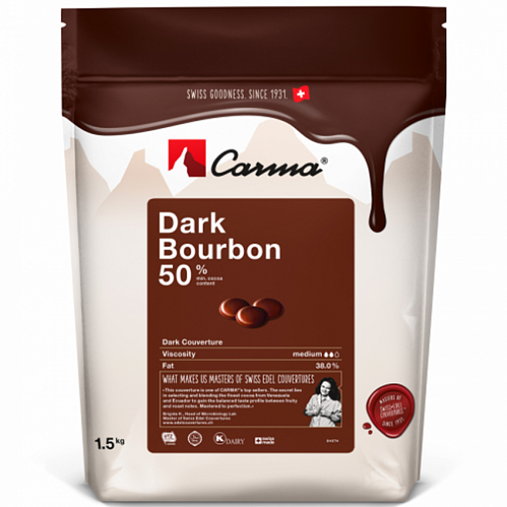 Шоколад тёмный Bourbon 50%, Carma, Швейцария, 1,5 кг