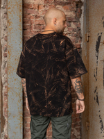 Футболка Варгградъ мужская тай-дай чёрная «Всадник»