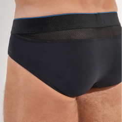 Мужские трусы брифы черные HOM SPORTS LAB Mini Briefs 402806_400004