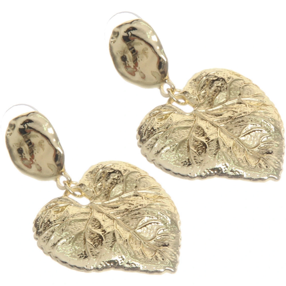 Серьги «ЭЛЛОДИ», листья, цвет золото и серебро, 3*5см