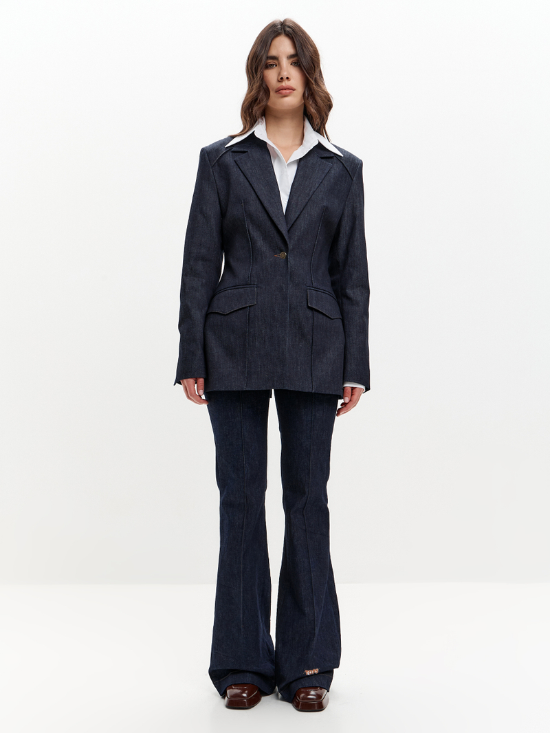 Брюки клеш KISS из джинсы