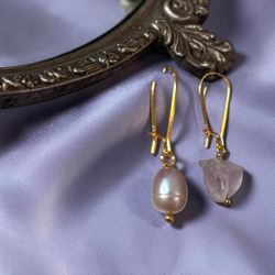 Серьги. Аметист и Жемчуг