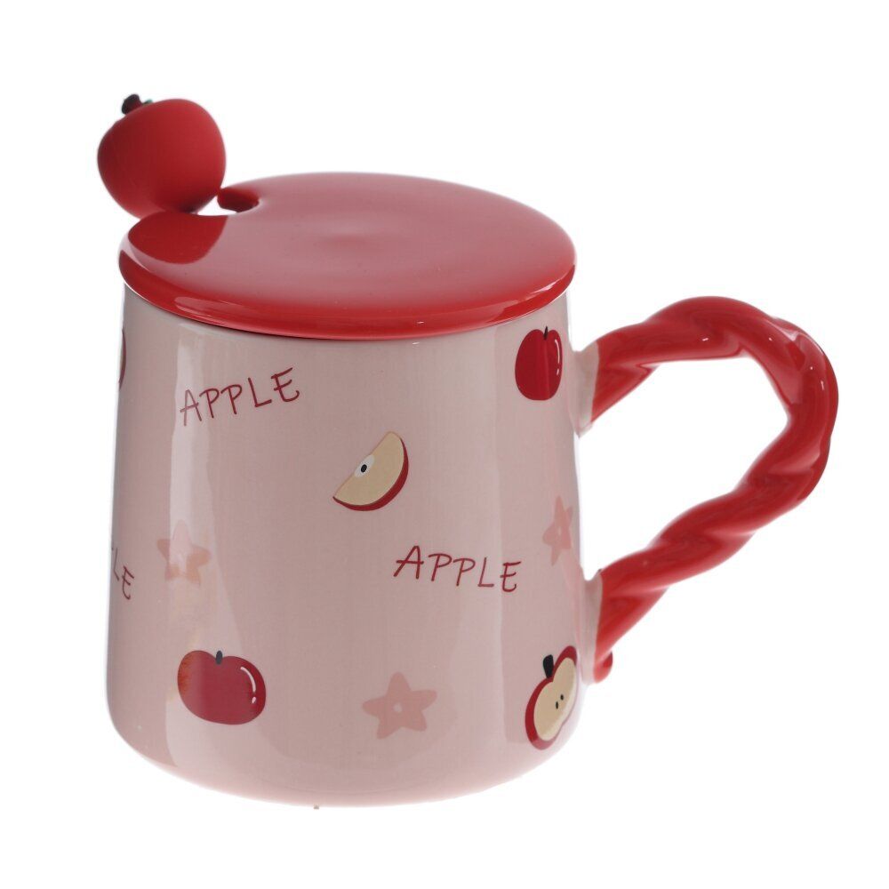 GAEM Кружка с крышкой и ложкой, 320 мл, L13,5 W9 H9,5 см, 4в.