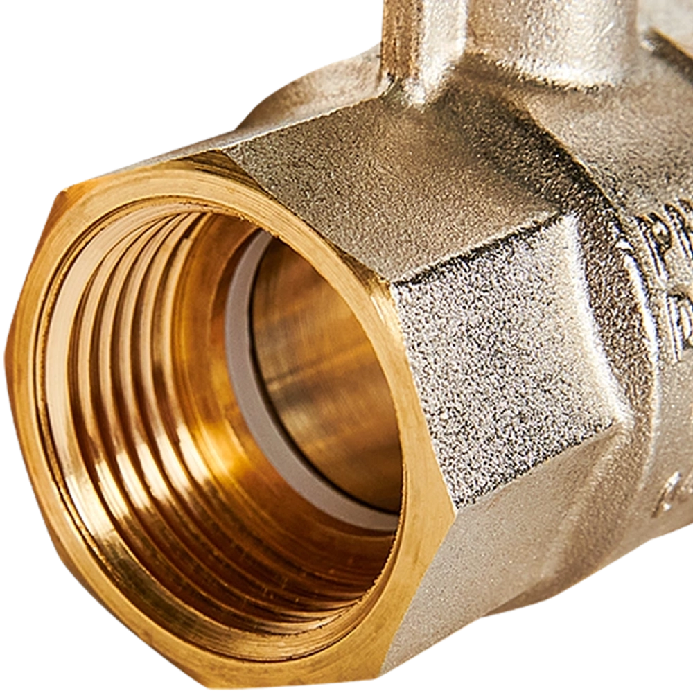 Кран шаровой полнопроходной STOUT - 1" (НР/ВР, PN40, Tmax 150°C, ручка-рычаг черная)