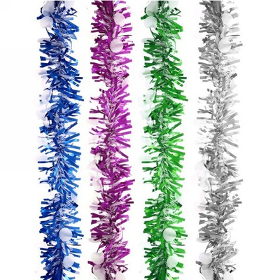 Мишура 2м 12см «Волнистые шарики», микс