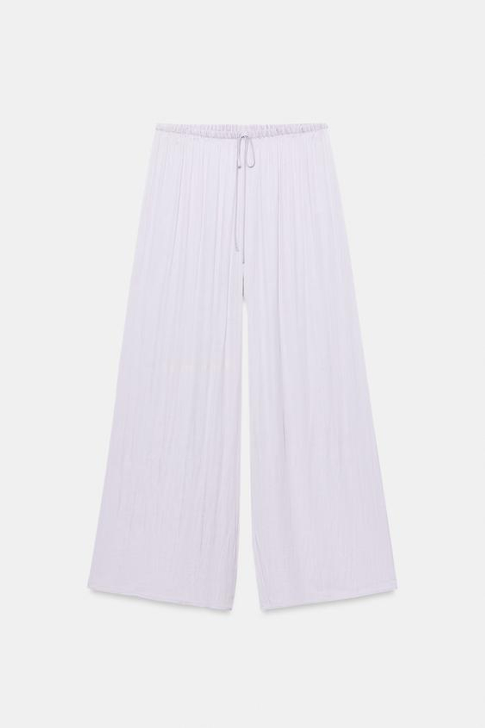 ZARA СВОБОДНЫЕ БРЮКИ ПАЛАЦЦО, СВЕТЛО-СИРЕНЕВЫЙ