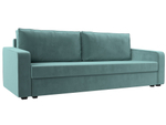 Диван прямой Лига-009 ВЕЛЮР Бирюзовый