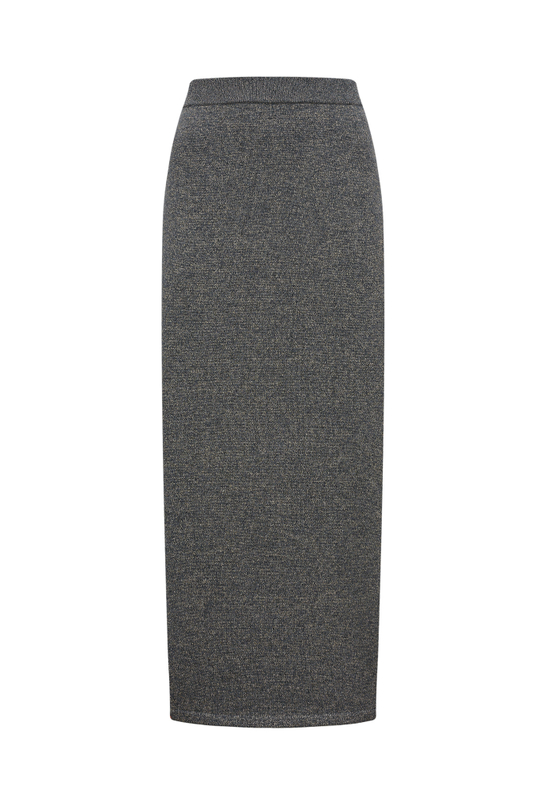 Кашемировая юбка с люрексом