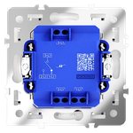 Проходной переключатель встраиваемый VOLTUM S70 одноклавишный с подсветкой 10А, (белый матовый)