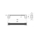 Ручка-скоба 192мм, отделка никель матовый