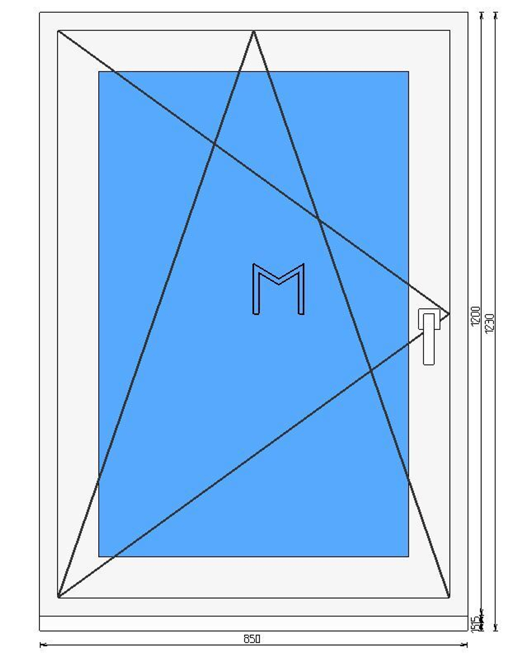 Пластиковое окно 1200 х 850 ТермА ПрАктик