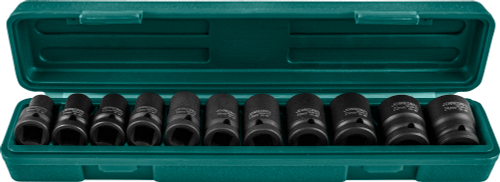S03A4111S Набор головок ударных 1/2"DR, 10-24 мм, 11 предметов