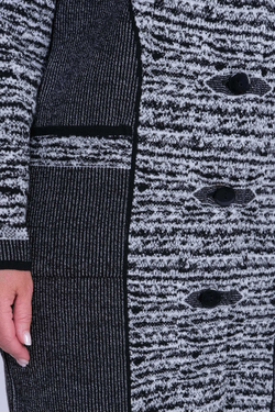Кардиган К 1325/черно-белый