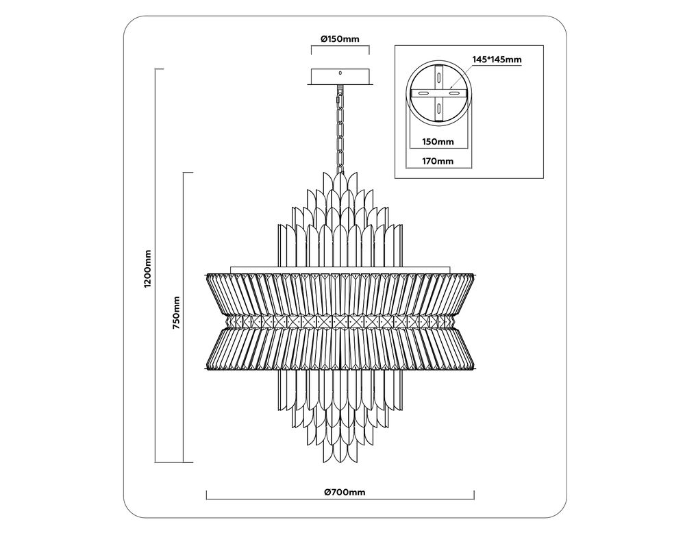 Ambrella Подвесная люстра с хрусталем Crystal LH41023
