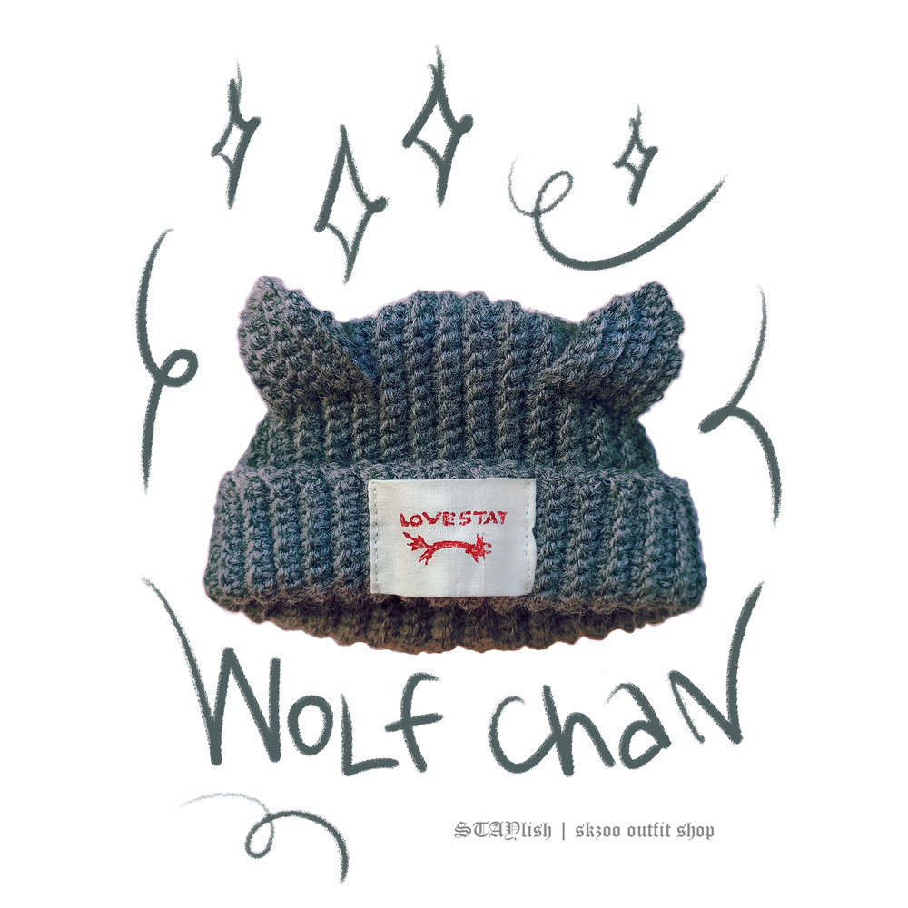 Шапочка (вязаная) / STAYlish / Lovestay Wolfchan (для стандартного плюшика skzoo)