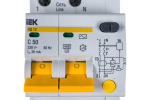 Дифференциальный автоматический выключатель АД12 2Р 50А 30мА IEK