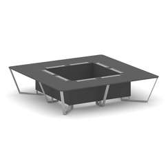 Steel Meet Стол переговорный квадратный KDK-PR.B.SP-16K Антрацит/Металл Серый 3200*3200*750