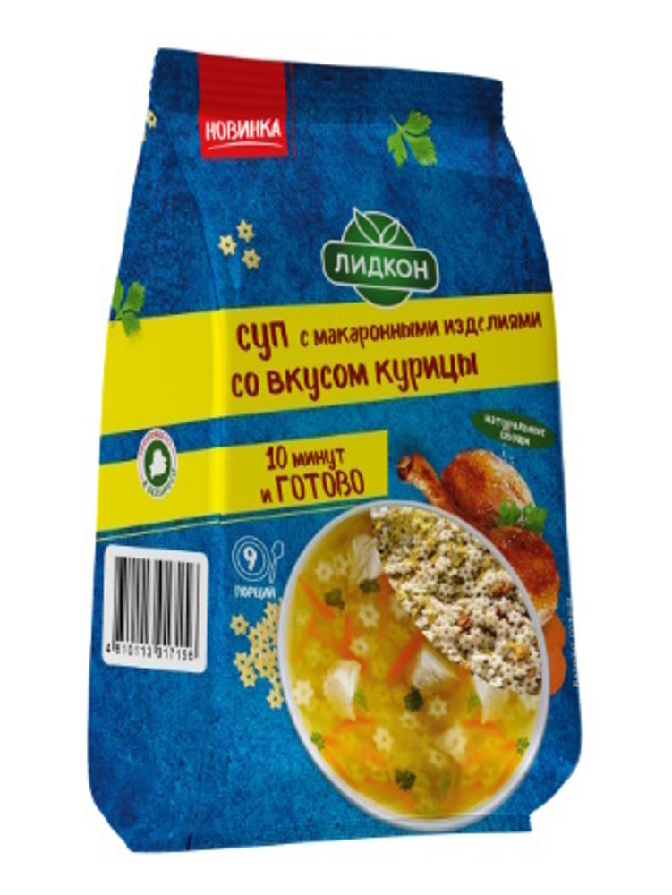 Суп с макаронами со вкусом курицы 200г. Лидкон - купить не дорого в Москве