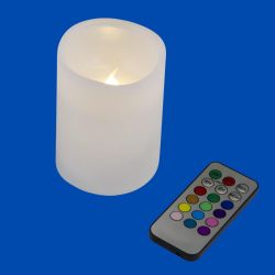 ULD-F052 RGB RC CANDLE Фигура светодиодная Свеча на батарейках 2АА не в-к. 7.5х10 см. 1 светодиод. RGB свет. Пульт ДУ в-к. TM Uniel