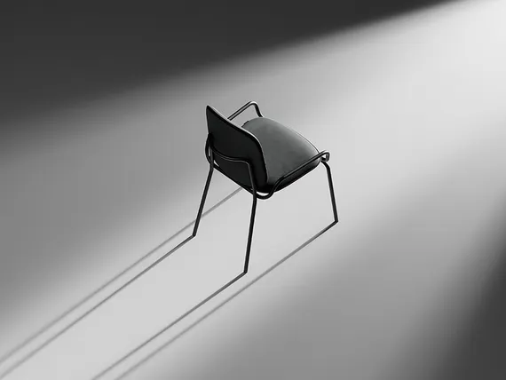 Стул Ror, Double Frame, серый велюр