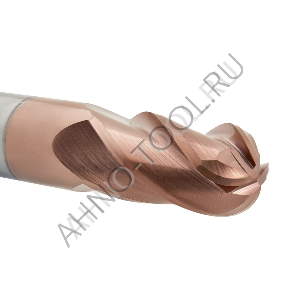 Фреза твердосплавная сферическая 10мм (L=75, l=20, хв=10) Z4 35° по стали, нерж., чугуну BRGM-4B-R5.