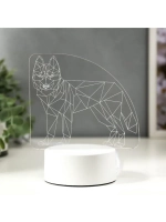 Светильник 3D ночник RISALUX «Волк», LED RGB, от сети, 9.5×1