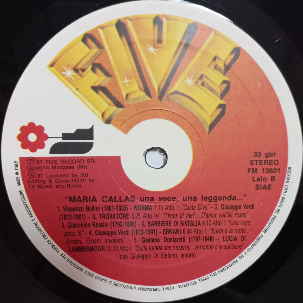 Maria Callas / Una Voce, Una Leggenda... (LP)