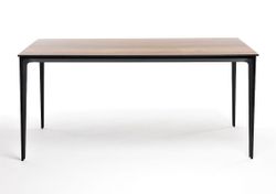 "Малага" обеденный стол из HPL 160х80см, цвет "дуб", каркас черный
