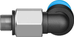 QSML-M3-3-100 Угловой штуцер с цанговым зажимом и резьбой