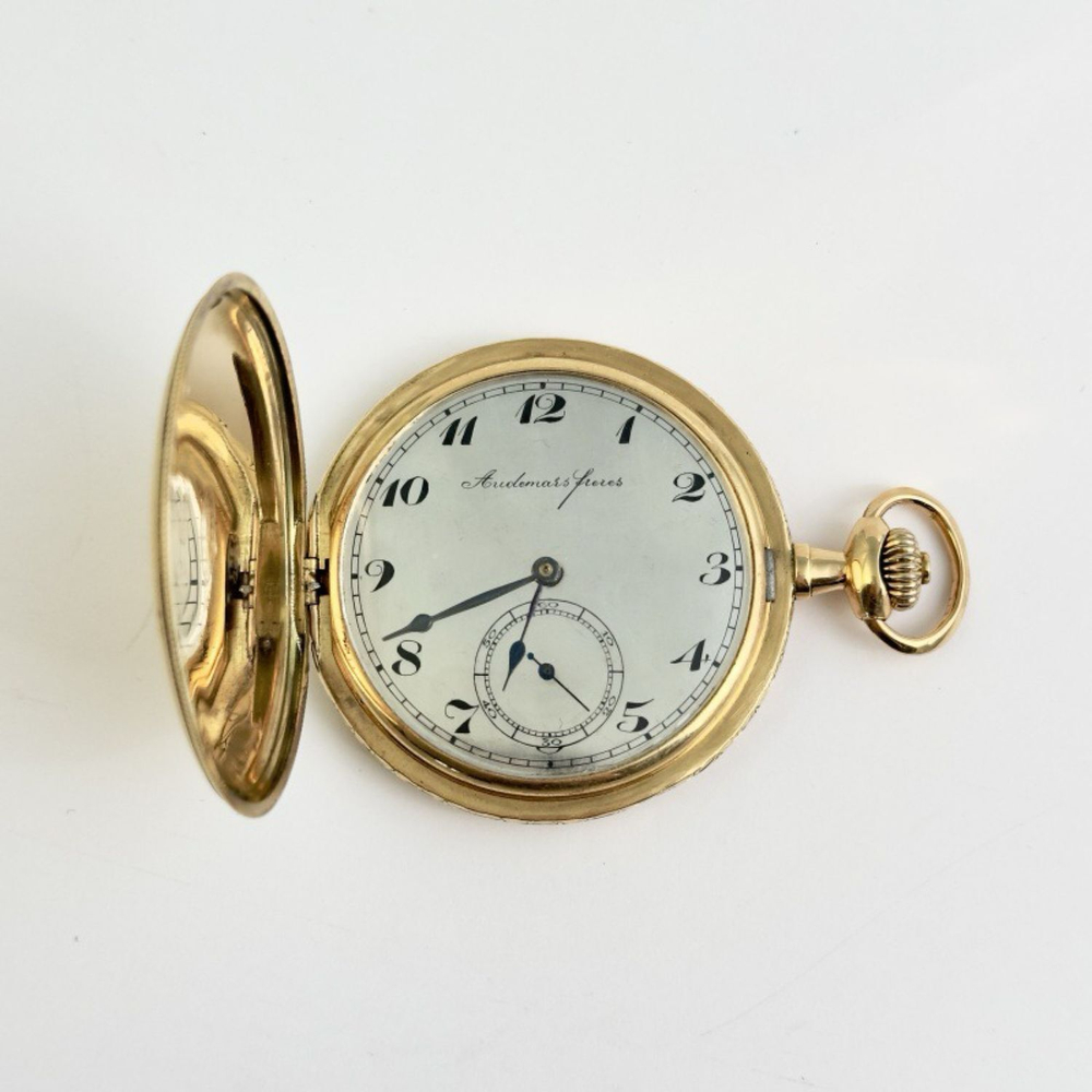 Винтаж: Золотые карманные часы «Audemars Freres»