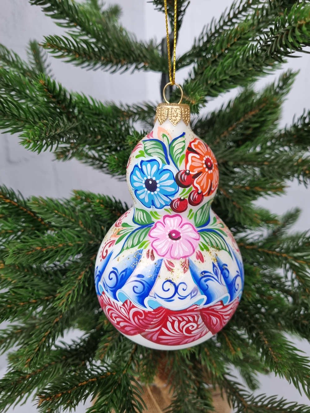 Матрешка стеклянная  Снегурочка