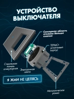 Сенсорный выключатель с розеткой электронный для дома