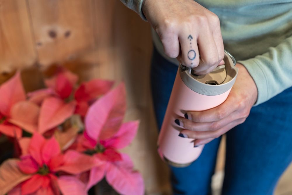 Термокружка Klean Kanteen TKWide Cafe Cap 16oz (473 мл) Peach Parfait