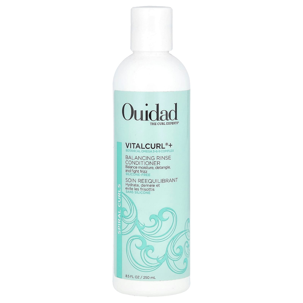 Ouidad, VitalCurl® +, балансирующее ополаскивание, кондиционер, спиральные локоны, 250 мл (8,5 жидк. унц.)