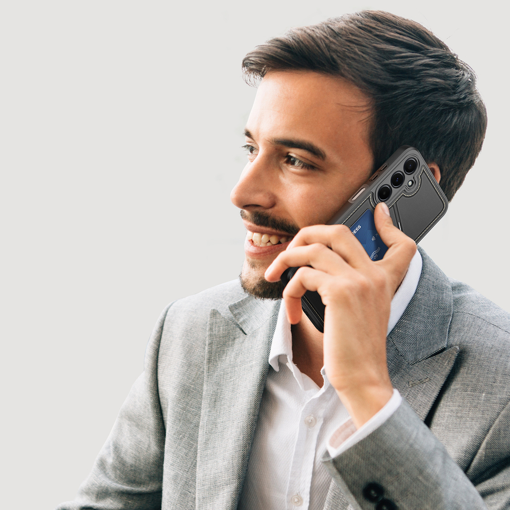 Чехол с картхолдером и подставкой от Dux Ducis для Samsung Galaxy A15, серия Rafi II Series Case