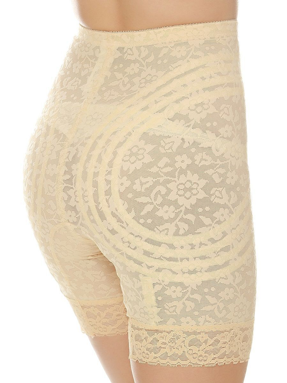 Корсетные кружевные панталоны высокой степени коррекции (Размер: M) (Цвет: черный)