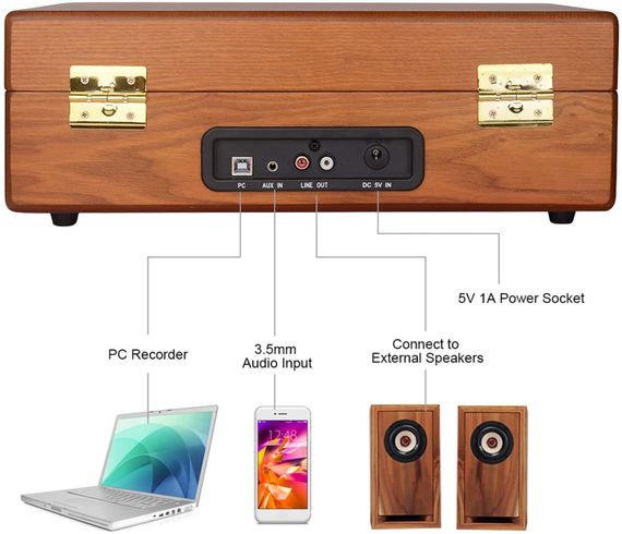 Qrammofon Solid Wood TE 001
