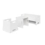 Стул перевертыш Чек, 74х34х34, растущий детский стол и стул 2в1 из фанеры березы, белый