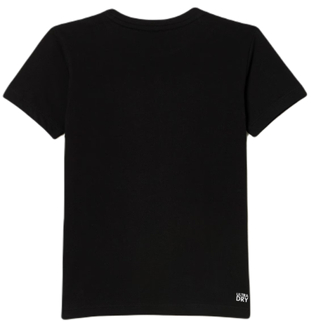 Детская теннисная футболка Lacoste Boys SPORT Tennis Technical Jersey Oversized Croc T-Shirt - black/orange