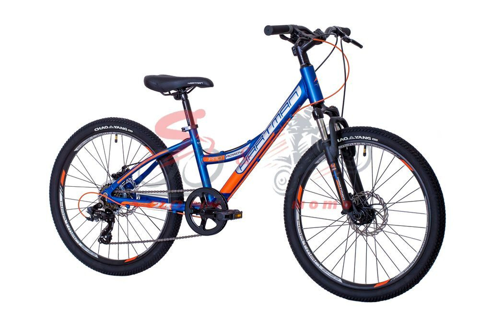 Велосипед Hartman 24" Rowdy Pro Disk 12.5" тёмно-синий/оранж.