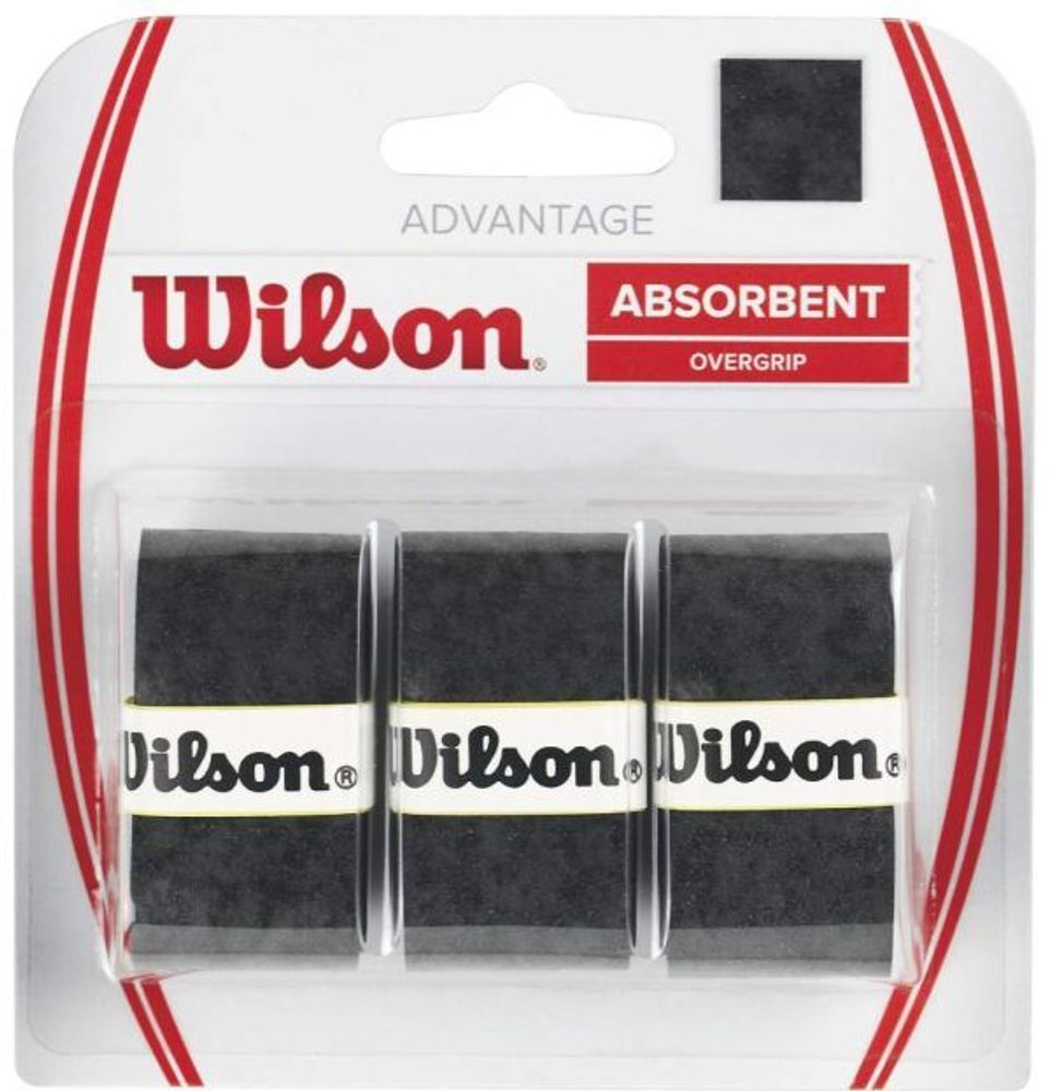 Намотки теннисные Wilson Advantage 3P - black