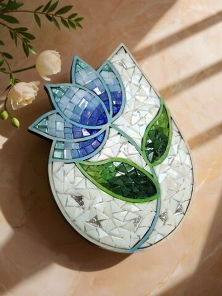 Набор для творчества стеклянная мозаика Цветок Колокольчик 19 см