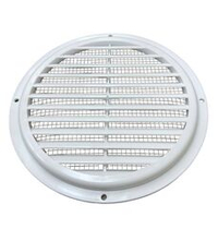 Решётка вентиляционная круглая неразъёмная с москитной сеткой 175 мм