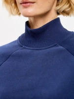 Свитер теплый с воротником свитшот индиго