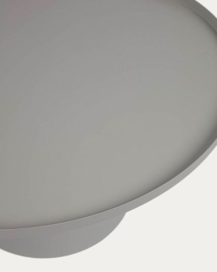 Круглый журнальный столик Fleksa из серого металла Ø 72 см Испания