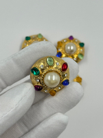 Накладка на пуговицу с разноцветными вставками NONY