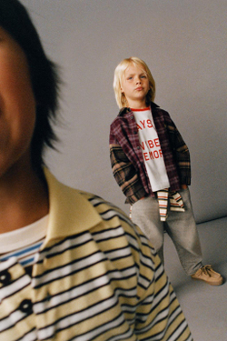 ZARA ТОЛСТОВКА ПОЛО В ПОЛОСКУ, ЭКРЮ/ЖЕЛТЫЙ